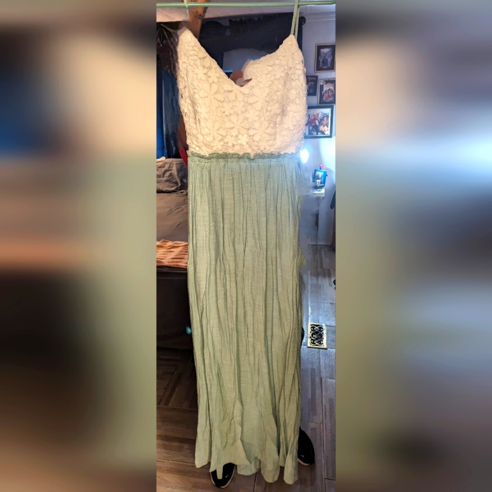 Lace top long dress brand new
